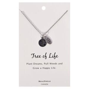 Shag Wear Love Life Friendship Inspire Pewter Pendant Necklaces Tree of Life NEW